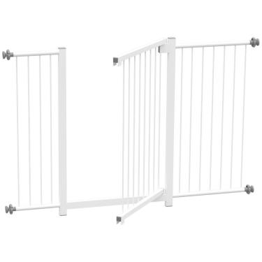 Imagem de Grade Portão Pet Bebê Divisor Ambiente 113 A 118 Cm Branco