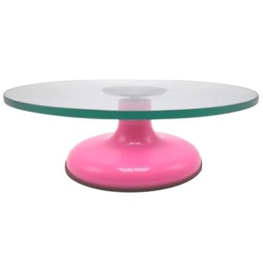 Imagem de Bailarina De Vidro Giratória Profissional Bolo Confeitaria, MM House (Rosa)
