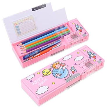 Imagem de Estojo de lápis LilyBeauty Pop Up Multifuncional para crianças rosa