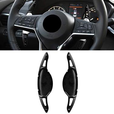 Imagem de ontto Lâmina de câmbio estendida para Nissan Teana Altima 2019 2020 Liga de Alumínio Volante Pá Shifter Extensão Cobertura de Guarnição Preta