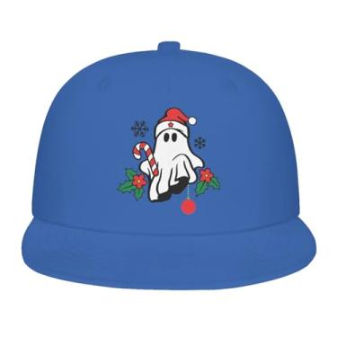 Imagem de Bonés de beisebol de Natal bonés de caminhoneiro para adolescentes retrô snapbacks, Azul escuro, Tamanho Único