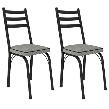 Imagem de Kit 2 Cadeiras Tubular Nara 141 de Aço Cromo