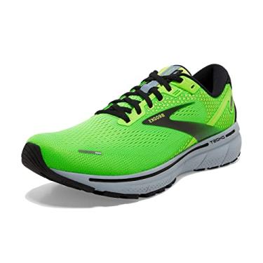 Imagem de Brooks Ghost 14 tênis de corrida masculino neutro, Verde-lagosta/azul/preto, 15