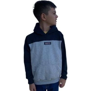 Imagem de Blusa de Moletom Infantil Canguru com Capuz Gangster Inverno-Feminino