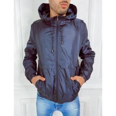 Imagem de Jaqueta Masculina Corta Vento com Touca e Bolsos Lateriais-Masculino