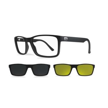 Imagem de Armação De Óculos Hb Clip On Switch 0426 10104260243073 Quadrado Masculino