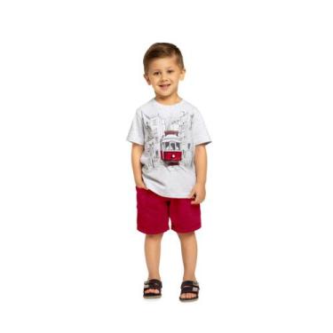 Imagem de Conjunto Infantil Menino Camiseta + Bermuda Milon