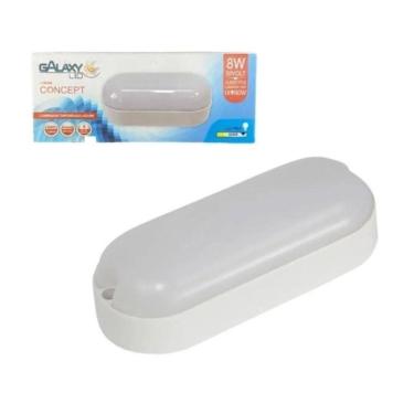 Imagem de Luminária Arandela Branca Tartaruga Policarbonato Decoração Interna Externa 8W 6500K Bivolt