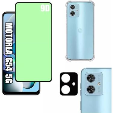 Imagem de Kit Completo Para Motorola Moto G54 - Capa Reforçada + Película Ceramic 9D Clear + Película Da Câmera