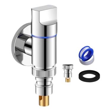 Imagem de Generic Máquina de lavar roupa parada água rosqueada peças montagem na parede bibcock rega para tubos água accs, Prata