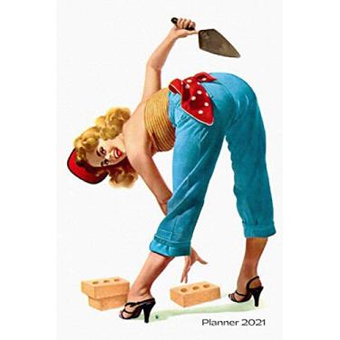 Imagem de Planner 2021: Vintage pin up calendar 2021 Planner Organizer 12 Months Chaos Organizer