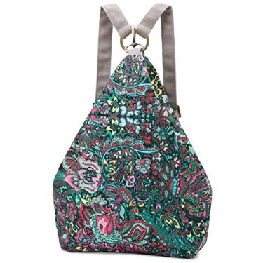 Imagem de Mochila feminina premium Black Butterfly, estilo boêmio, casual, moderna, leve e pequena, 03 - Verde, Small