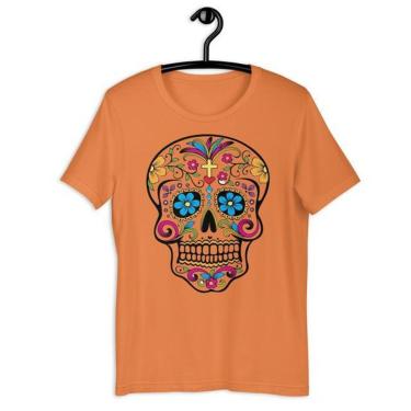 Imagem de Camiseta Blusa Feminina Caveira Mexicana Skull-Feminino