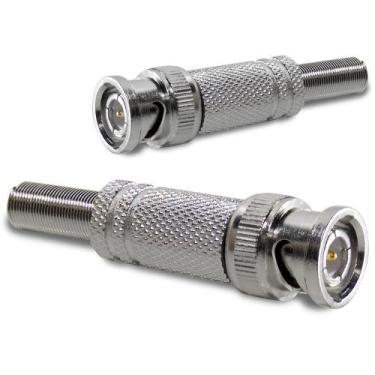 Imagem de Kit 50 Conector Bnc Com Mola E Parafuso 4Mm Para Cftv - NãO Definido