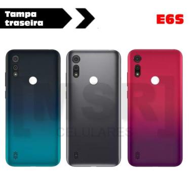 Imagem de Tampa traseira ORIGINAL celular MOTOROLA modelo E6S, VERMELHO