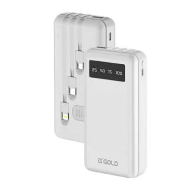 Imagem de Carregador Portatil Power Bank 20.000mah Com 3 cabos - O'gold