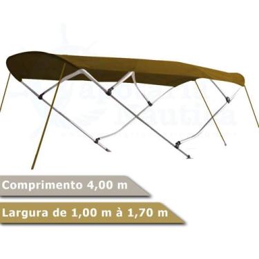 Imagem de Capota Toldo Nautico 4 Arcos 4m Comprimento Estrutura Reforçada P/ Lan