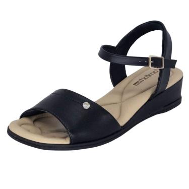 Imagem de Sandália Feminina Anabela Salto Baixo Conforto Comfortflex