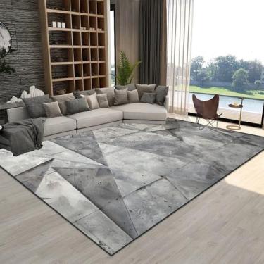 Imagem de Tapete abstrato geométrico para sala de estar, decoração de luxo para casa, mesa de centro, tapetes grandes para área, cabeceira de quarto, CZ0021, flanela, 2.200 x 250 cm, 78,7 x 98 pol.