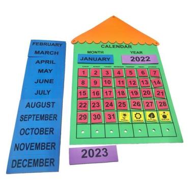 Imagem de Calendário em inglês painel para sala de aula - CRIATIVA MATERIAIS EDU