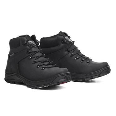 Imagem de Bota Adventure Acero Couro Masculino Cano Curto Macio , Preto, 41