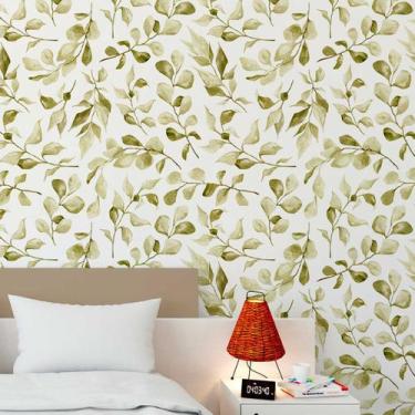 Imagem de Papel de Parede 6M Adesivo Samambaia Verde Auto Colante Jardim Inglês 