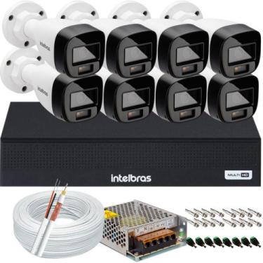 Imagem de Kit 8 Cameras Segurança Intelbras VHD 3220b+ Microfone Audio Full Colo