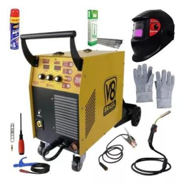 Imagem de Maquina De Solda Bivolt Mig Mma Tig 350a Com Eletrodos E Acessorios  -