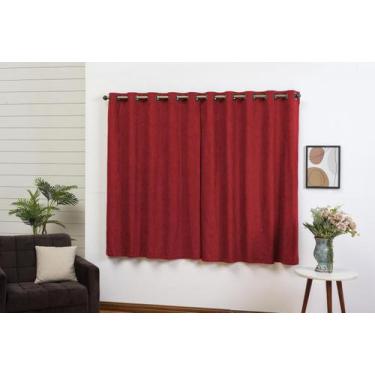 Imagem de Cortina Tecido Suede Semi Blecaute 2,80 X 1,70 Para Varão 2m - OutCasa