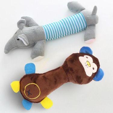 Imagem de Kit 2 Brinquedos De Pelúcia Para Cães Pet Cachorros Pequeno Porte e Fi