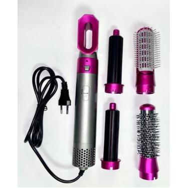 Imagem de Escova 5x1 Rotativa Alisadora Elétrica Secadora Quente 110v - ALZZA