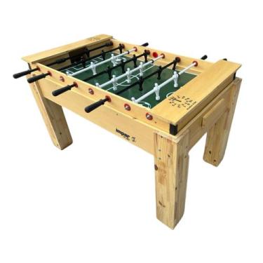 Imagem de Mesa Pebolim Totó 100% Madeira Maciça Bonecos Alumínio Impar - Impar S