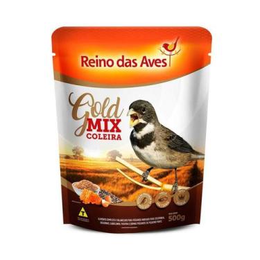 Imagem de Ração Reino das Aves Gold Mix Coleira para Pássaros - 500g