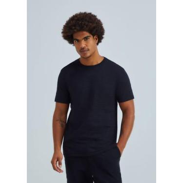 Imagem de Camiseta Masculina Manga Curta Em Malha Texturizada - Hering, G, Preto
