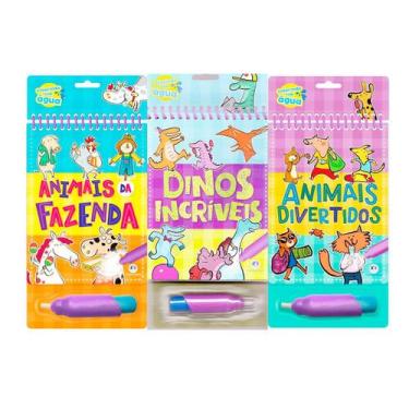 Imagem de Livro Infantil Animais Fazenda Divertidos Dinos Aqua Book