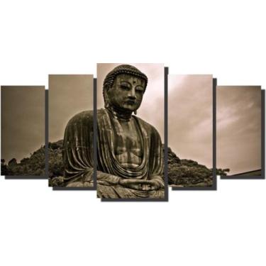 Imagem de Painel De Quadro Mosaico 5 Partes Buda,para Sala,quartos - Paradecoraç