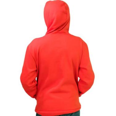 Imagem de Blusa Moletom Canguru com Capuz 100% Algodão - Arraia Maori, M, Vermel