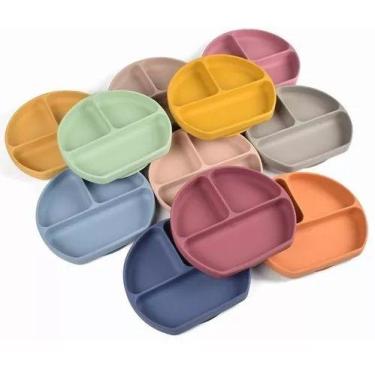 Imagem de Prato Infantil de Silicone com Ventosa HM6584 - ds, Amarelo