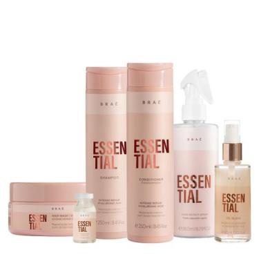 Imagem de Kit Braé Essential Shampoo Condicionador Máscara Óleo Fluído Reparador