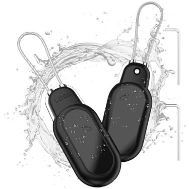 Imagem de Pacote com 2 suportes para trava de cabo Samsung Galaxy SmartTag2, capa segura compatível, à prova d'água para SmartTag 2 (preto + preto)