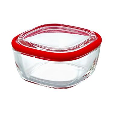 Imagem de Hario Recipiente quadrado, 250ml, vermelho