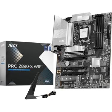 Imagem de MSI Placa-mãe PRO Z890-S WiFi ProSeries (suporta processadores Intel Core Ultra Series 2, LGA 1851, DDR5, PCIe 5.0, M.2, SATA, LAN de 2,5 Gbps, USB Type-C, Wi-Fi 7, Bluetooth 5.4, Thunderbolt 4, ATX)