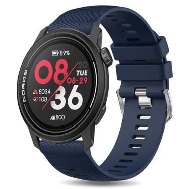 Imagem de Pulseiras de silicone compatíveis com Coros Pace 3/Apex 2 Pro/Apex Pro, pulseira esportiva de silicone macio para relógio Coros Pace 3 (azul noturno)