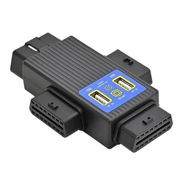 Imagem de iKKEGOL Pocket OBD2 OBDII Full 16 pinos 1 macho para 3 fêmeas OBD cabo divisor adaptador conversor com 2 portas USB carregamento para extensor de diagnóstico (1 a 3 divisores)