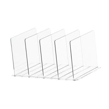Imagem de Generic Divisores de prateleiras, divisórias de roupas, tábuas resistentes, ajustáveis, multifuncionais, práticos, separadores para casa, cozinha, bolsas, 5 Peças