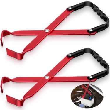 Imagem de MorningRo 2 peças de suporte de bateria universal para carro ferramenta resistente para levantar e transportar baterias