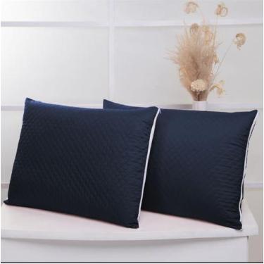 Imagem de Kit 02 Porta Travesseiro Matelado 400 Fios 70cm x 50cm Cores Lisas - V