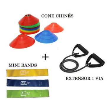Imagem de Kit Treino Agilidade força Chapeu Extensor e Mini Bands - Mb Fit