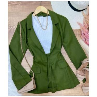 Imagem de Blazer conjunto com  short de linho - ROSI BRUSCHI, Preto, M