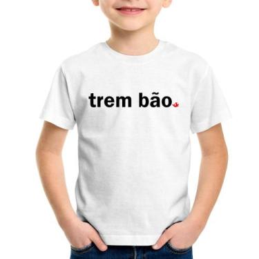 Imagem de Camiseta Infantil Trem bão - Foca na Moda, Branco, 4